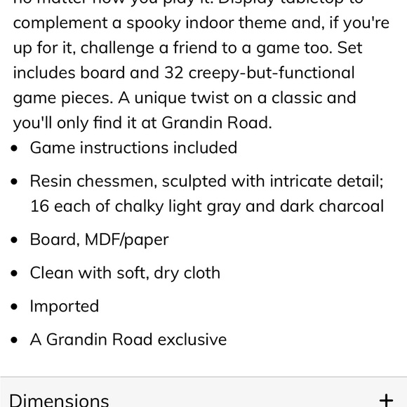 Grandin Roads Halloween Chess Set - NEW - Picture 3 of 5